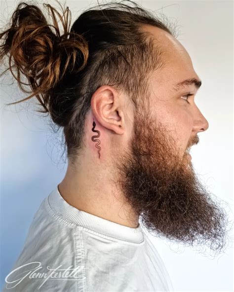 guy tattoo behind ear|Top 50 Behind the Ear Tattoo Ideas